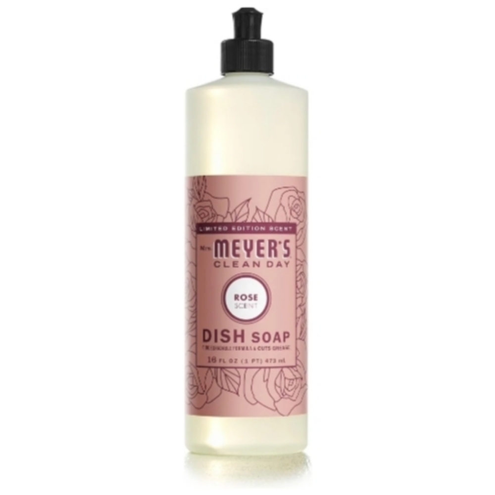 NEW Mrs. Meyer's Clean Day Liquid Dish Soap Rose Limited Edition 16 fl oz 3 Pack - Picture 2 of 10